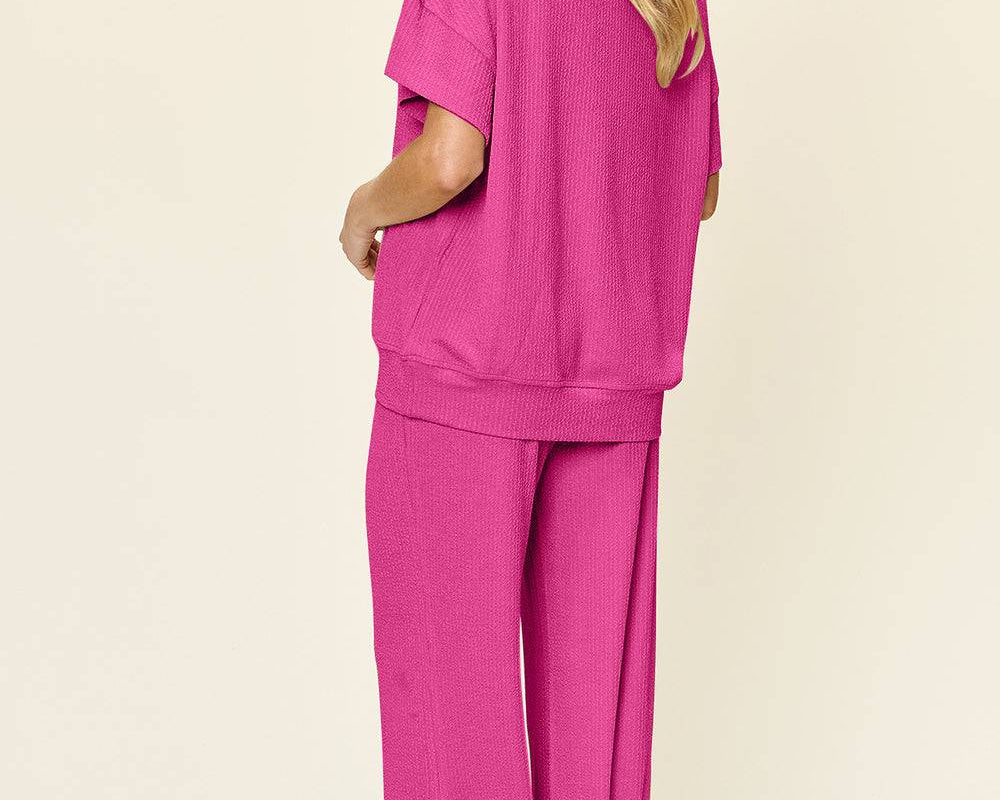 NYLD Short Sleeve T-Shirt and Wide Leg Pants - NEWYORKLISTED