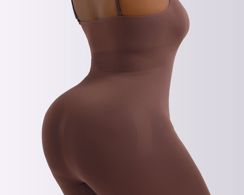 NEWYORKLISTED Intimate Apparel Collection: Brown shapewear garment on a white background