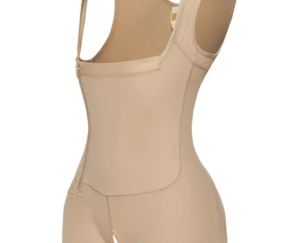 NEWYORKLISTED Intimate Apparel: Beige shapewear garment on a white background