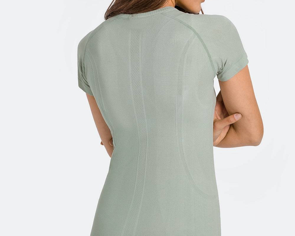 Millennia Round Neck Short Sleeve Active T-Shirt - NEWYORKLISTED