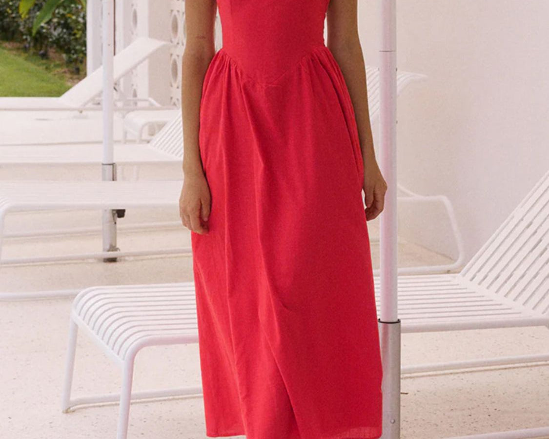 NEWYORKLISTED STYLE COLLECTION: Ruched Halter Neck Midi Dress - NEWYORKLISTED