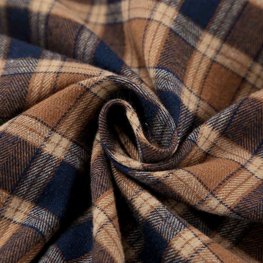 Plaid Button Up Drop Shoulder Shacket - NEWYORKLISTED