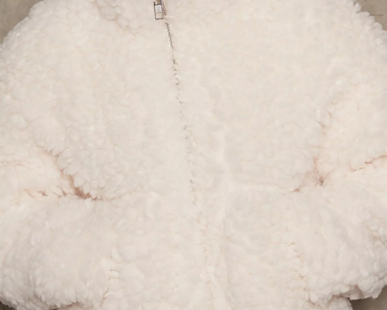 NEWYORKLISTED STYLE COLLECTION: Cozy Zip Up Cropped Sherpa Jacket in White