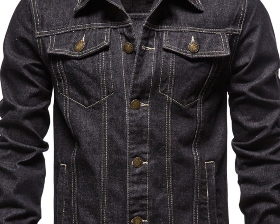 NEWYORKLISTED ATLAS MEN"S COLLECTION Long Sleeve Denim Jacket - Indigo