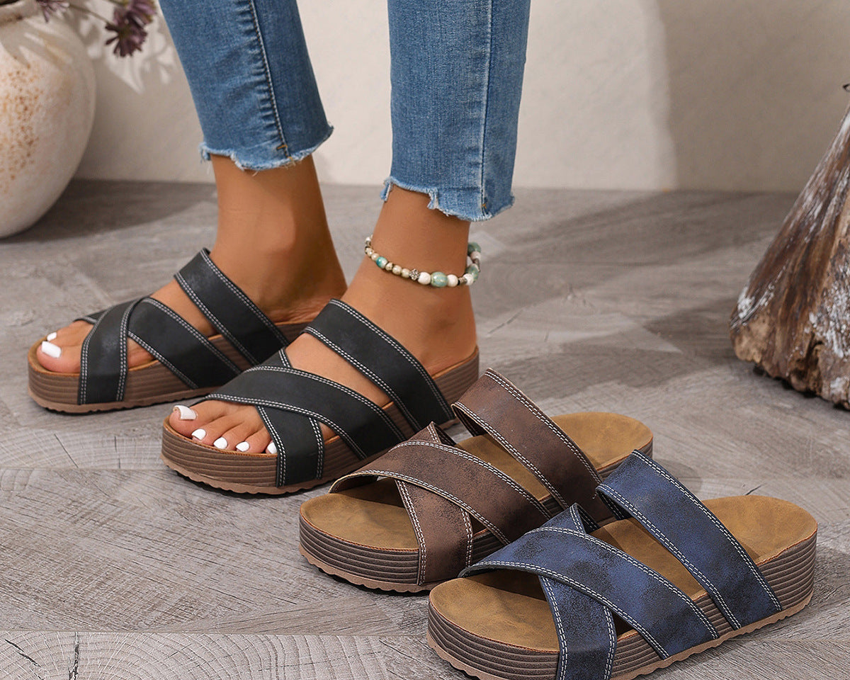 NEWYORKLISTED SHOE COLLECTION Open Toe Platform Sandals