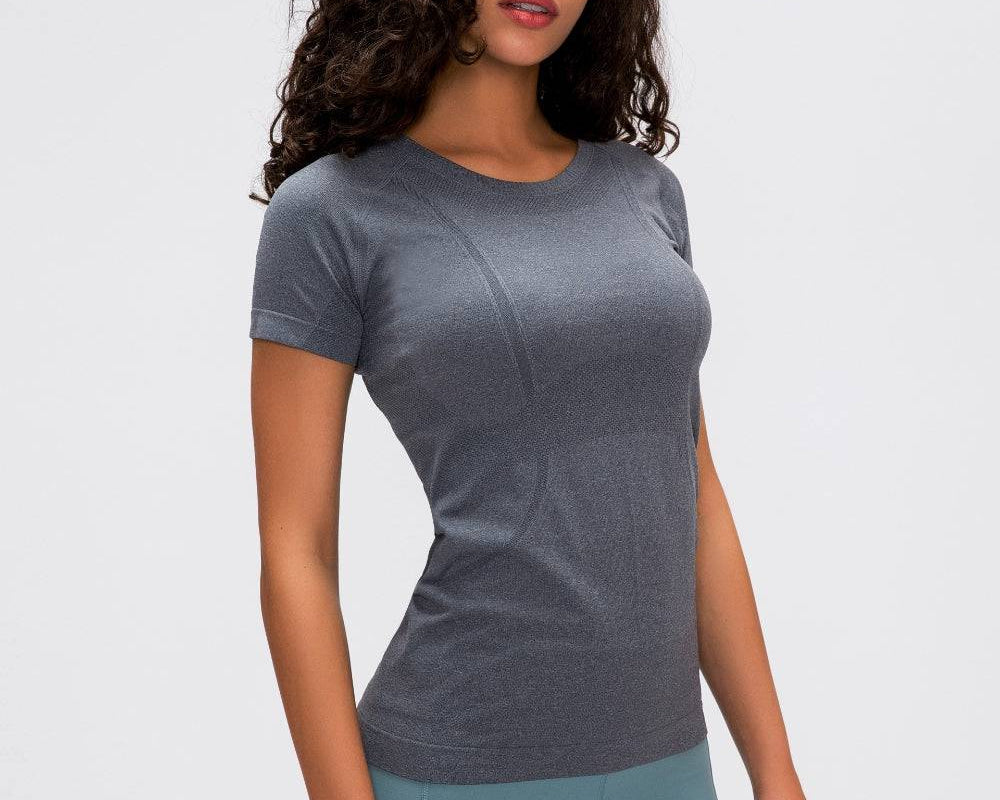 Millennia Round Neck Short Sleeve Active T-Shirt - NEWYORKLISTED