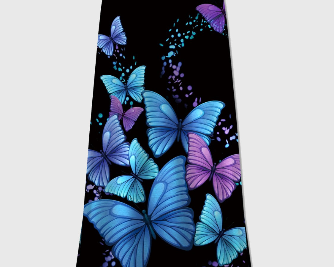 FAM-FAM Printed Elastic Waist Midi Skirt - NEWYORKLISTED