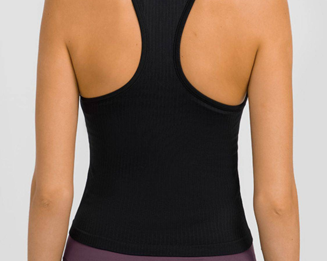 Round Neck Racerback Active Tank: NEWYORKLISTED STYLE COLLECTION - NEWYORKLISTED