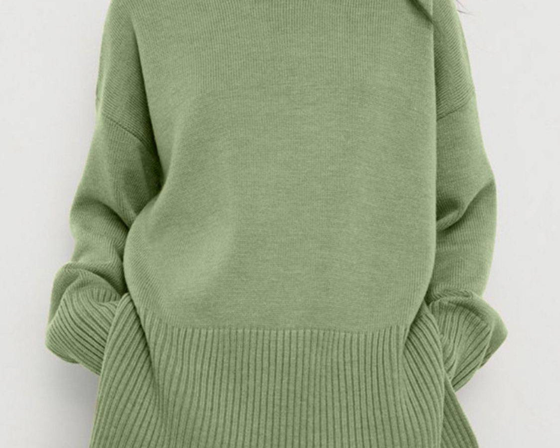 NEWYORKLISTED STYLE COLLECTION: Turtleneck Drop Shoulder Sweater - NEWYORKLISTED