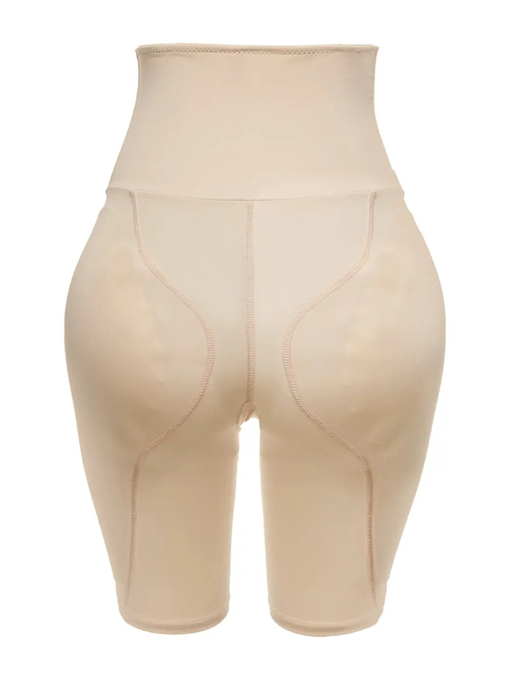NEWYORKLISTED Intimate Apparel: Beige shapewear shorts on a white background