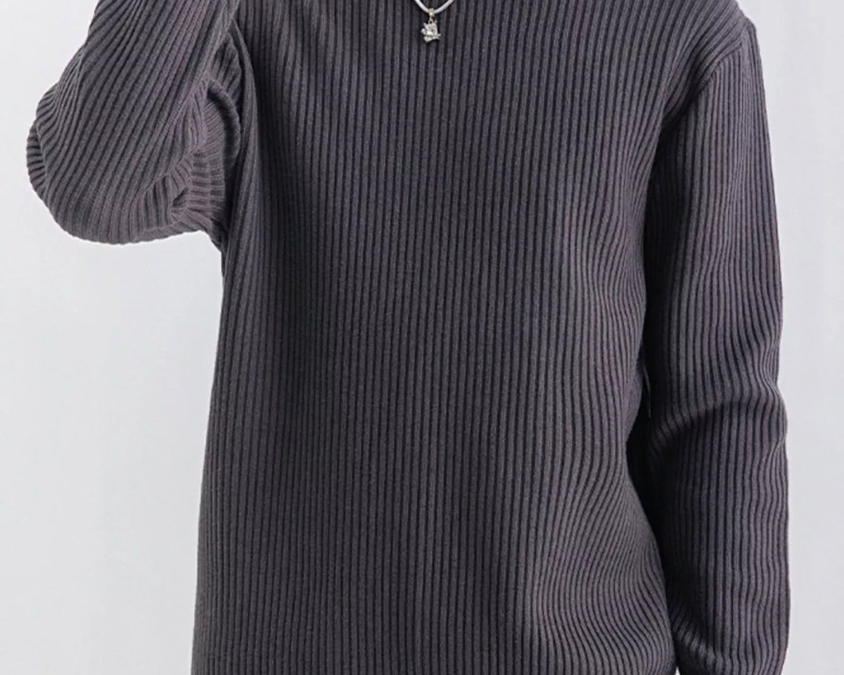NEWYORKLISTED ATLAS MEN'S COLLECTION – Men's ribbed knit crew-neck sweater, product image 9