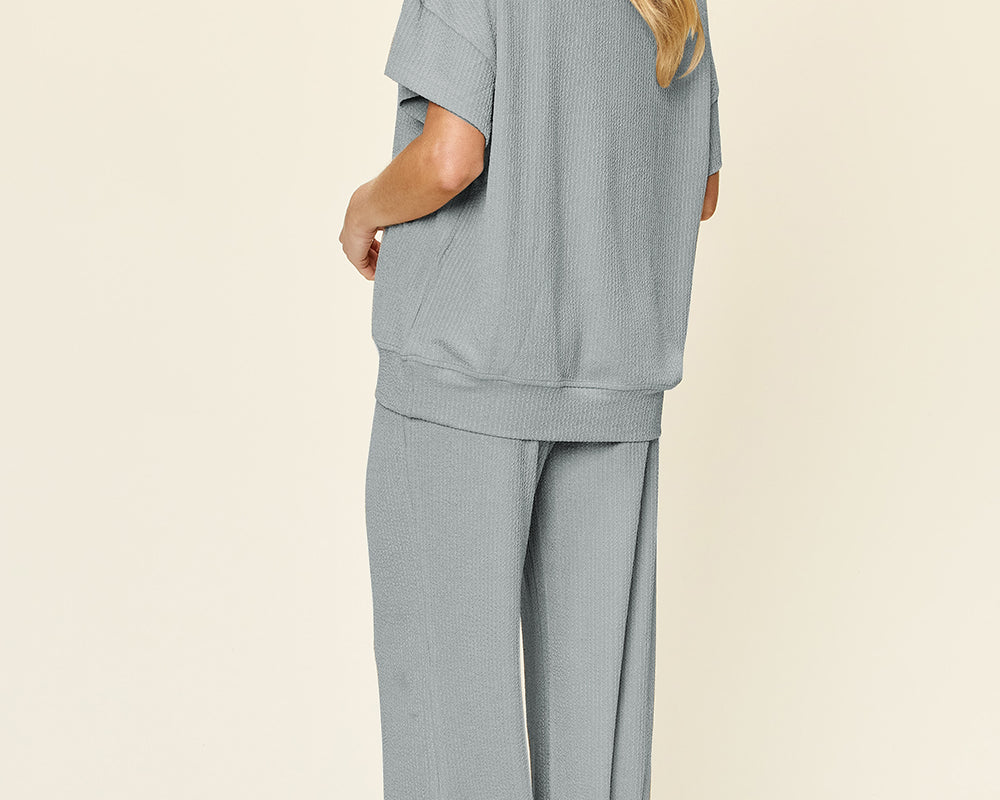 NYLD Short Sleeve T-Shirt and Wide Leg Pants - NEWYORKLISTED