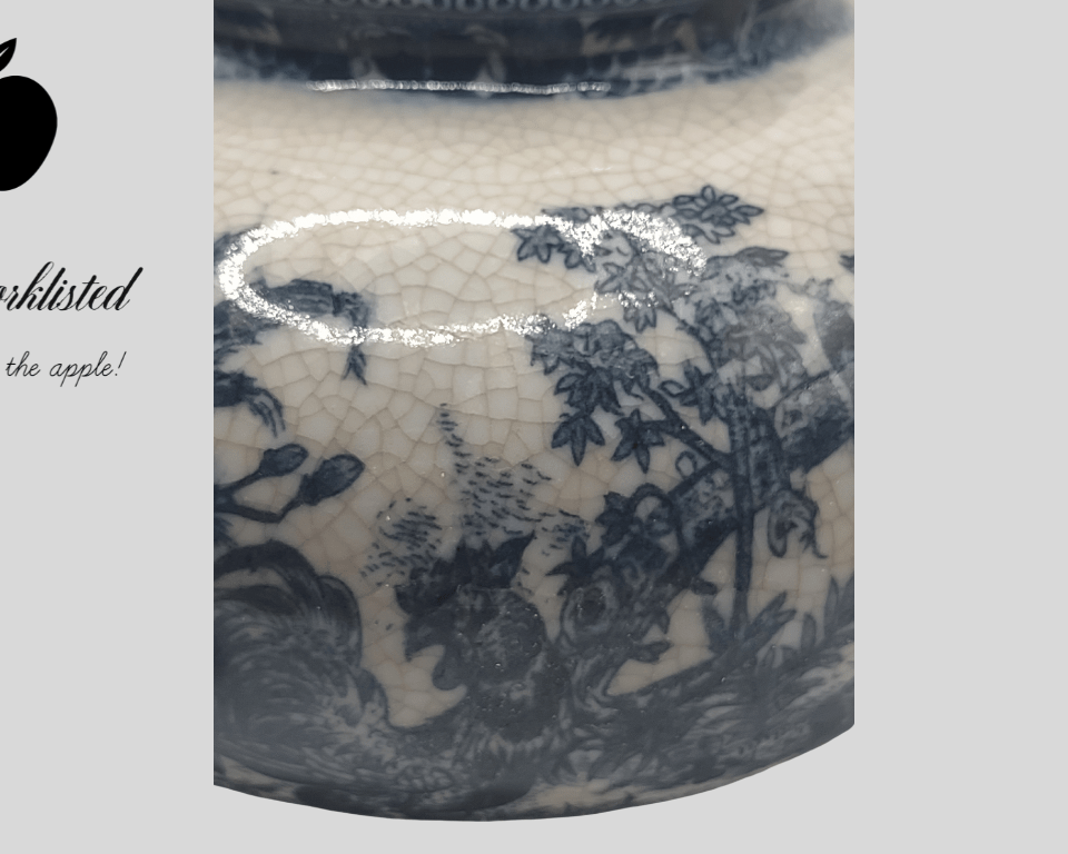 Blue and White Porcelain Teapot – 18th Century Style Replica with Crackle Glaze - NEWYORKLISTED