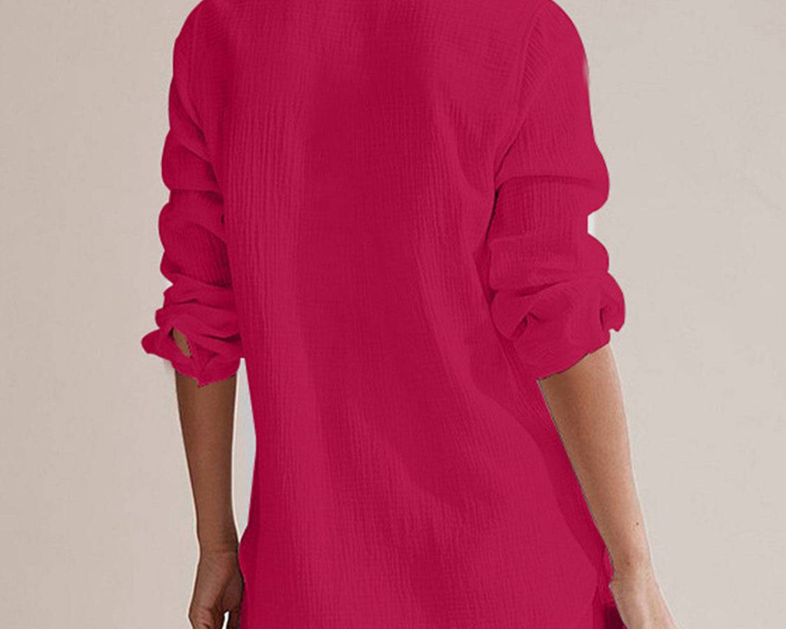 NYLD: Notched Long Sleeve Top and Shorts Set - NEWYORKLISTED