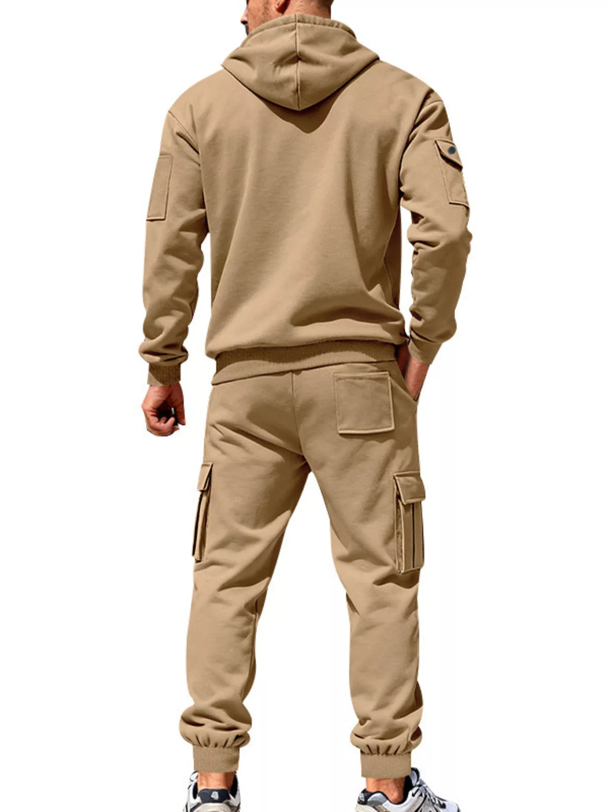 NEWYORKLISTED ATLAS MEN'S COLLECTION – Men's zip-up hoodie and cargo pants two-piece set, product image 4