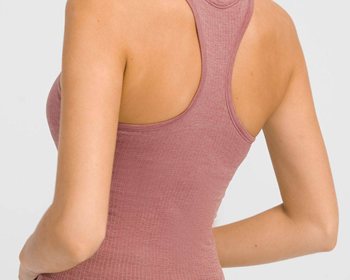 Round Neck Racerback Active Tank: NEWYORKLISTED STYLE COLLECTION - NEWYORKLISTED