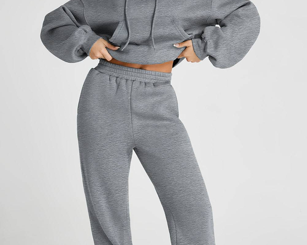 Dropped Shoulder Hooded Top and Pants Active Set - NEWYORKLISTED