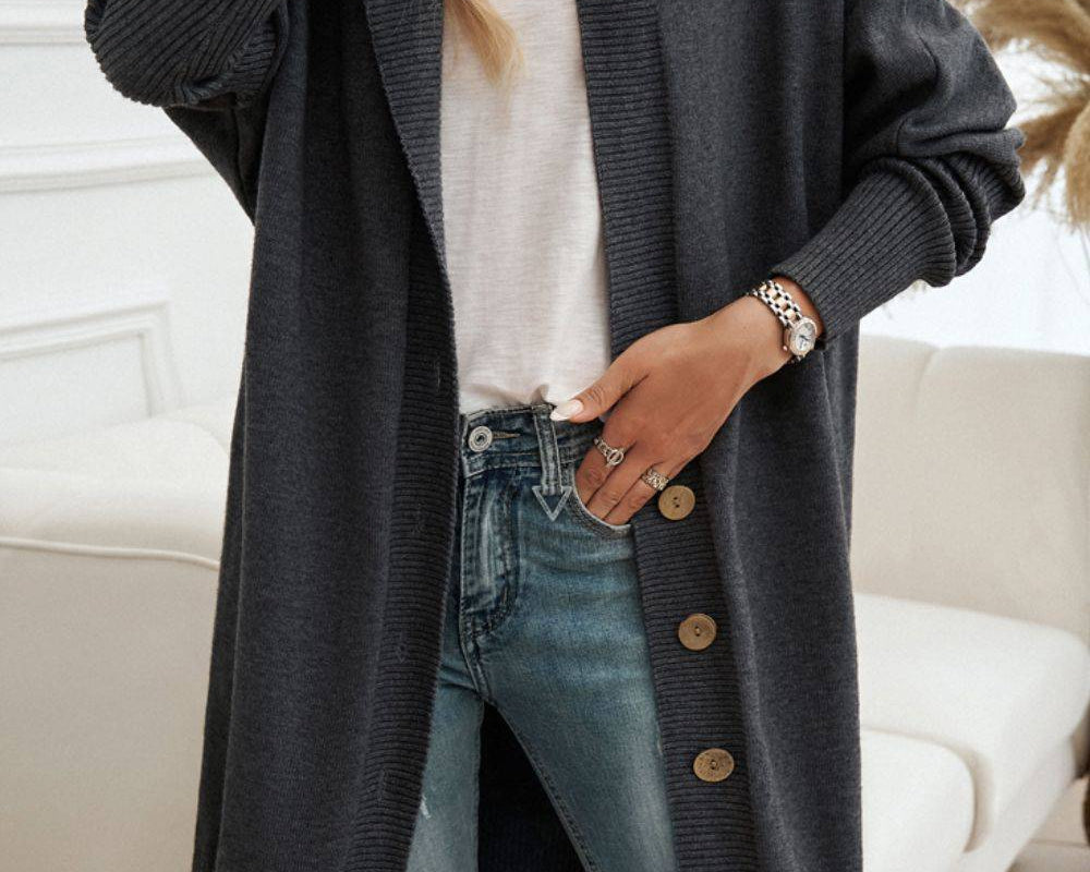 NEWYORKLISTED STYLE COLLECTION: Long Sleeve Hooded Cardigan - NEWYORKLISTED