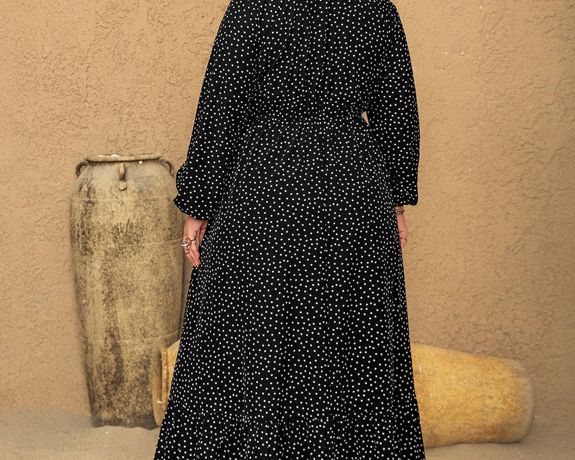 NEWYORKLISTED STYLE COLLECTION: Plus Size Embroidered Long Sleeve Dress - NEWYORKLISTED