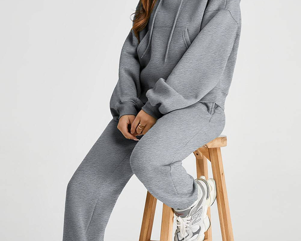 Dropped Shoulder Hooded Top and Pants Active Set - NEWYORKLISTED