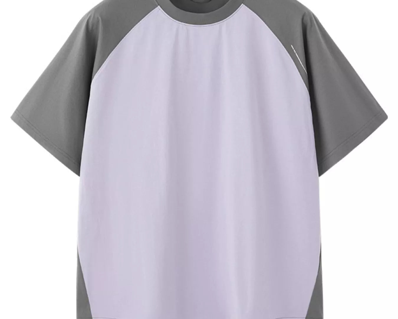 NEWYORKLISTED ATLAS MEN's COLLECTION: Gray and white baseball-style t-shirt on a white background