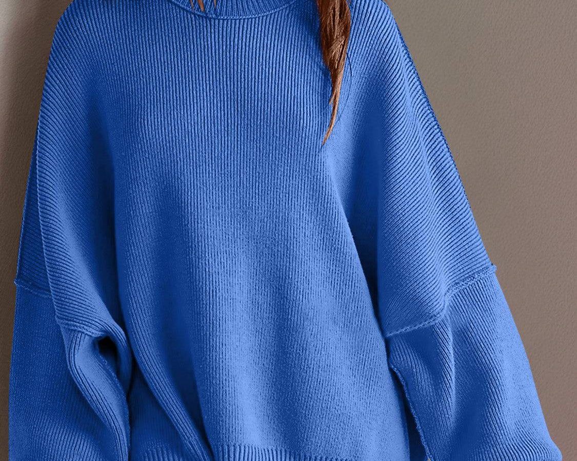 NEWYORKLISTED STYLE COLLECTION: Round Neck Long Sleeve Sweater - NEWYORKLISTED