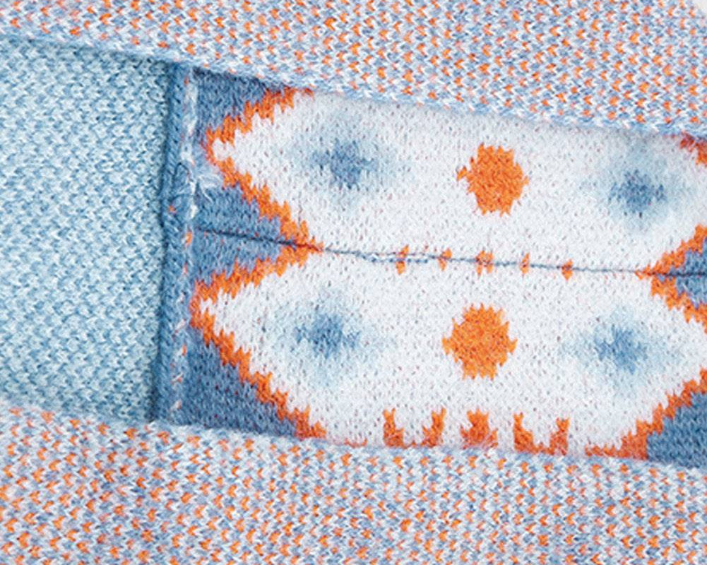 Geometric Open Front Long Sleeve Cardigan - NEWYORKLISTED