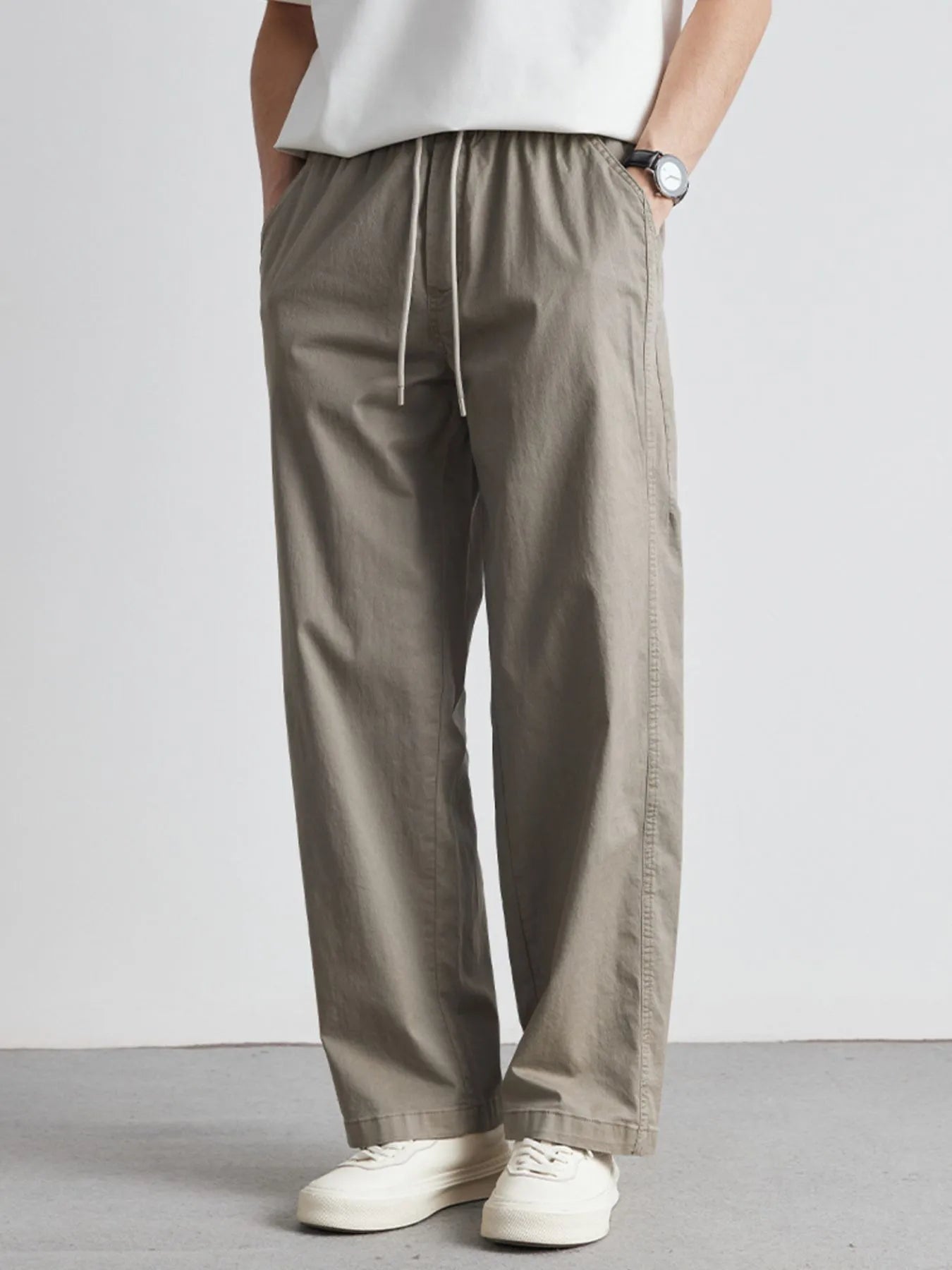 NEWYORKLISTED ATLAS MEN's COLLECTION: Men's Casual Drawstring Wide Leg Pants