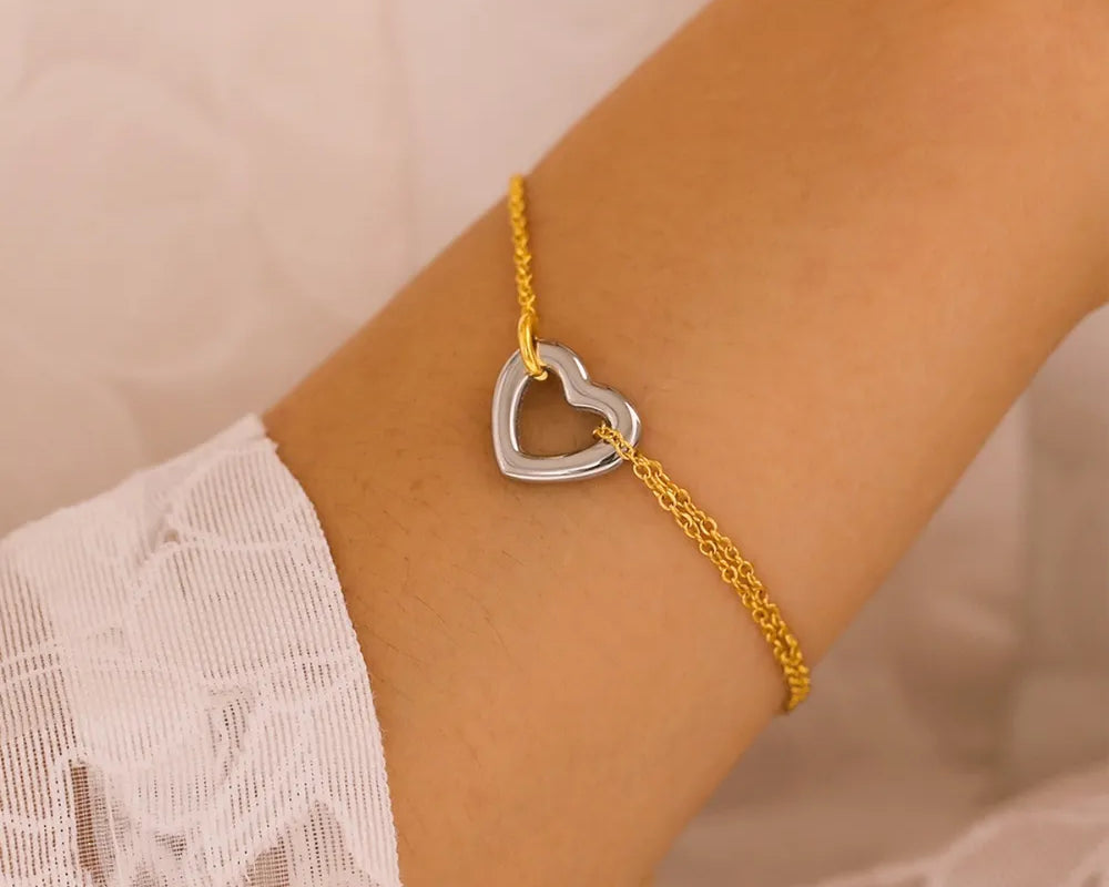 NEWYORKLISTED Valentine's Day Specials: Gold anklet with a heart-shaped charm on a person's ankle against a neutral background