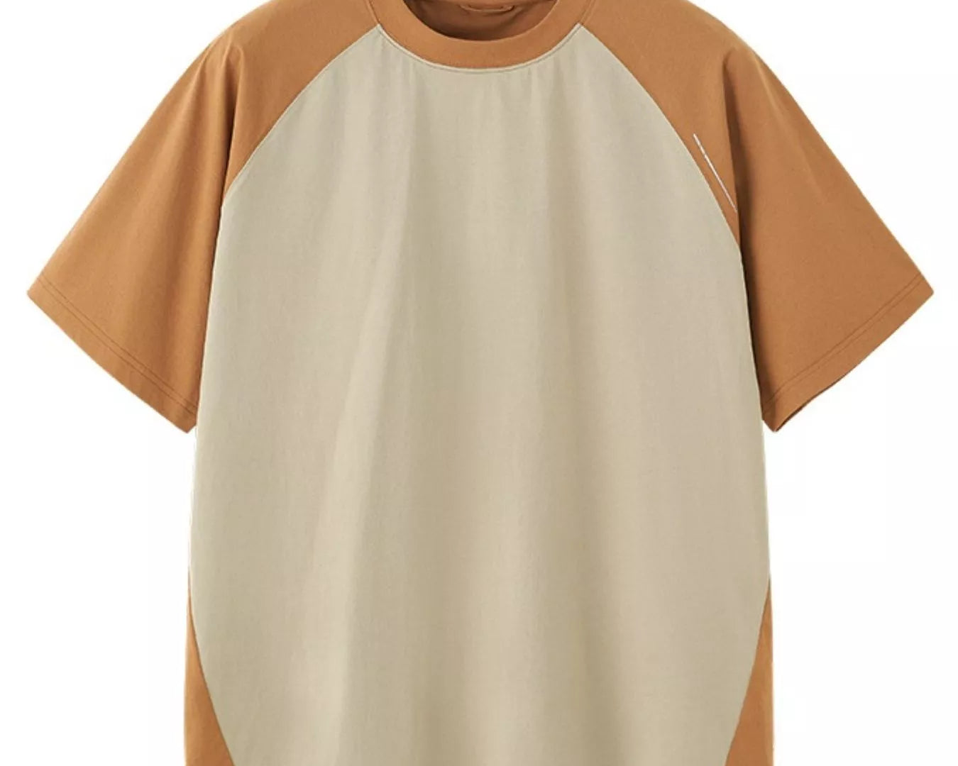 NEWYORKLISTED ATLAS MEN's COLLECTION: Beige and brown t-shirt on a white background