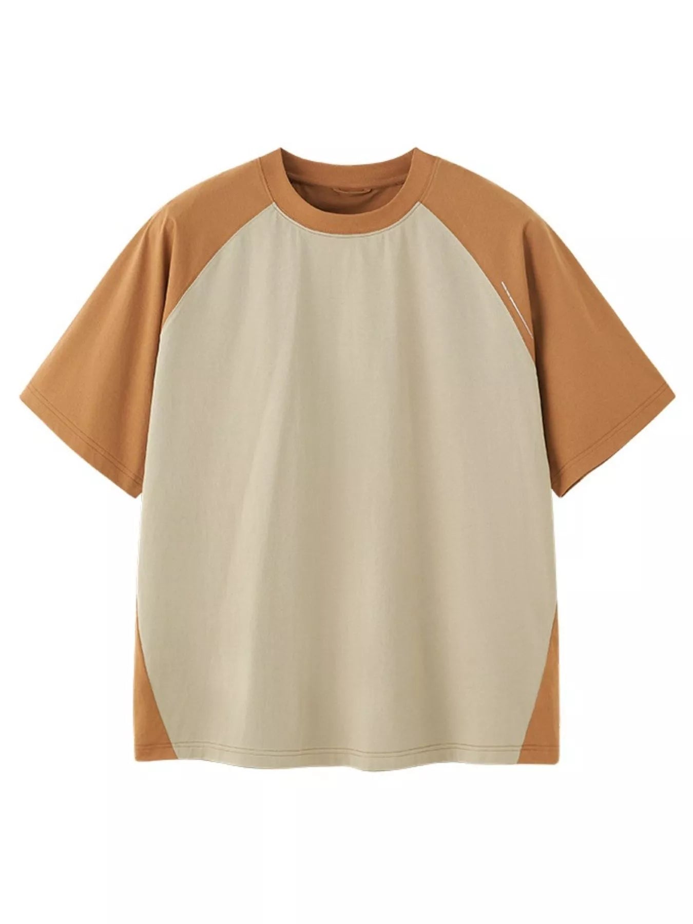 NEWYORKLISTED ATLAS MEN's COLLECTION: Beige and brown t-shirt on a white background