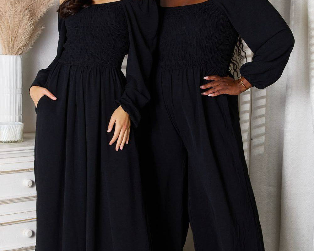 NEWYORKLISTED STYLE COLLECTION: Effortless Elegance Square Neck Jumpsuit with Pockets - NEWYORKLISTED