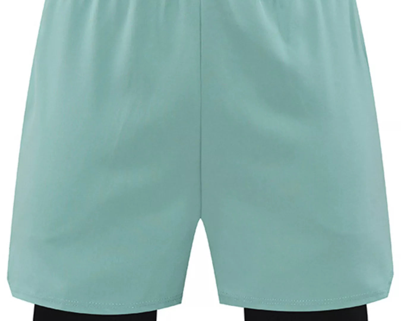 NEWYORKLISTED ATLAS MEN's COLLECTION: Light blue athletic shorts with black accents on a white background
