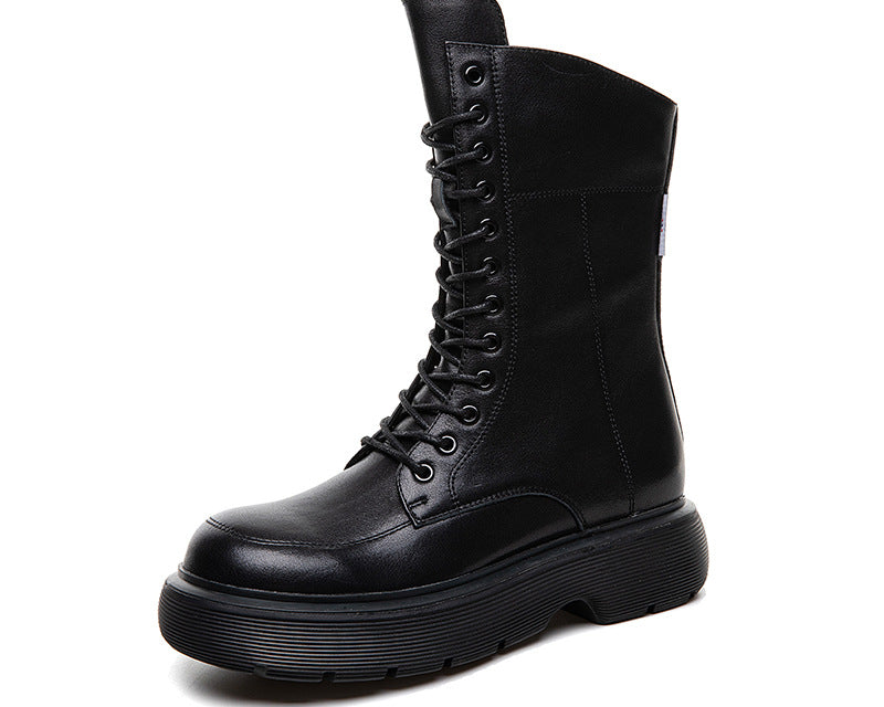 Martin Boots Women's Vintage Leather 2021 New Retro Thick-Soled Chunky Boots Women's Patent Leather Short Boots - NEWYORKLISTED