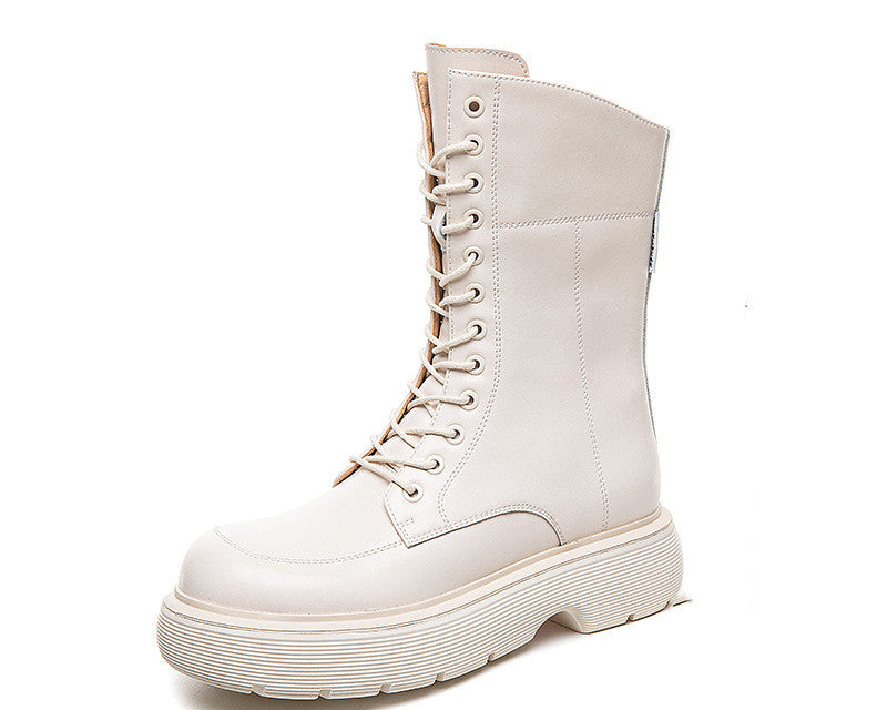 Martin Boots Women's Vintage Leather 2021 New Retro Thick-Soled Chunky Boots Women's Patent Leather Short Boots - NEWYORKLISTED