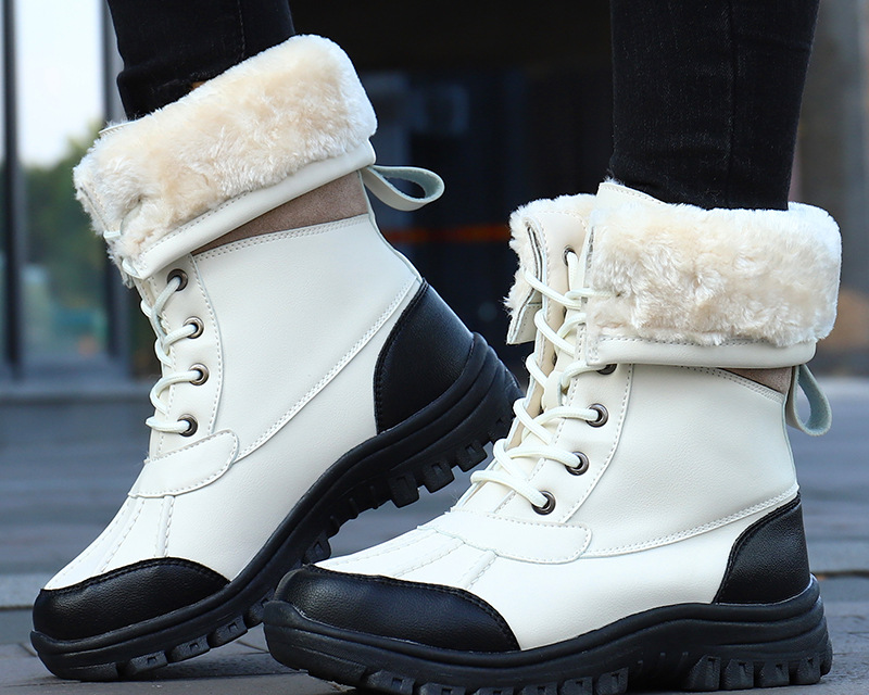 2021 Winter New Women's Leather Boots Martin Boots High Top Leather Shoes - NEWYORKLISTED