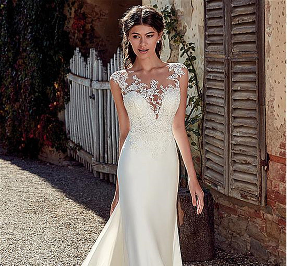 NEWYORKLISTED ELEGANT BRIDE COLLECTION: Lace Mermaid Elegant Wedding Dress - NEWYORKLISTED