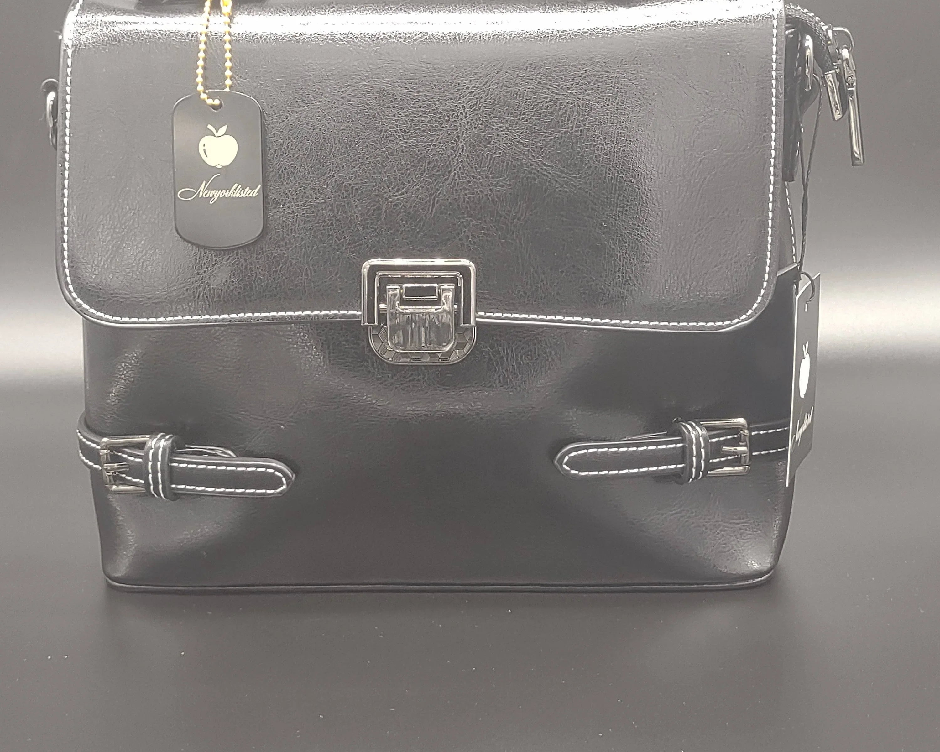 NEWYORKLISTED - Black Leather Handbag - The Michele! - NEWYORKLISTED