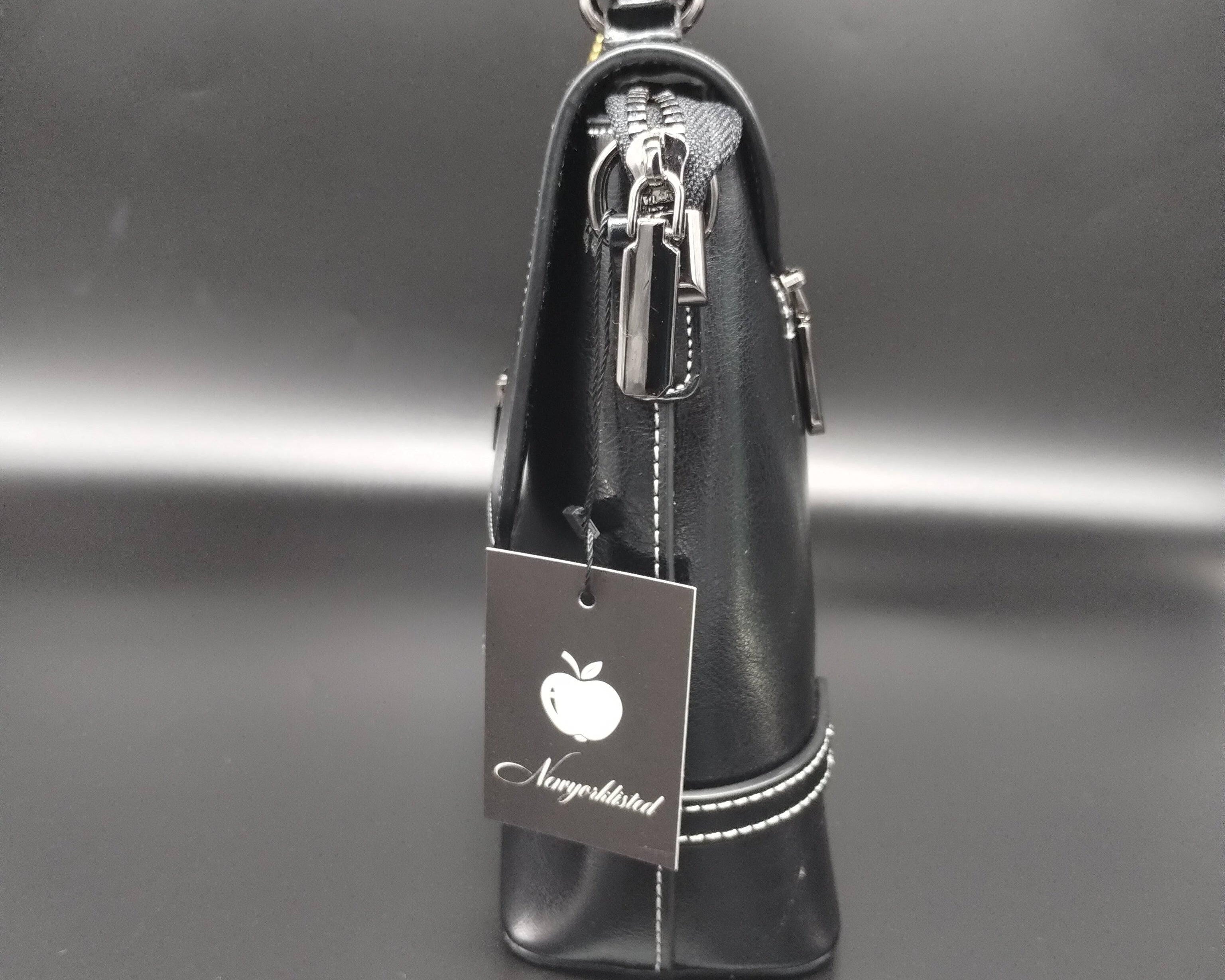 NEWYORKLISTED - Black Leather Handbag - The Michele! - NEWYORKLISTED