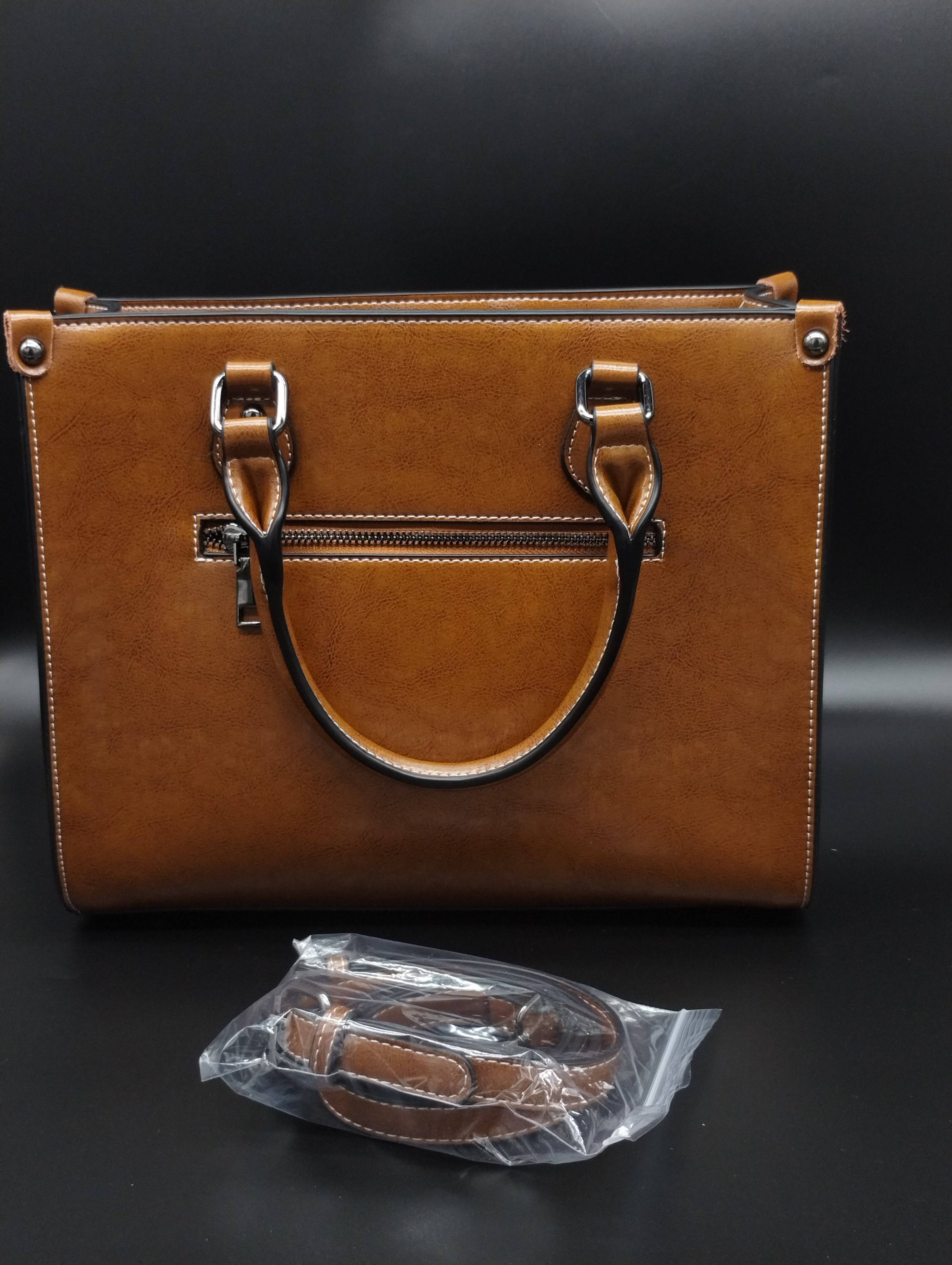 NEWYORKLISTED Luxury Brown Leather Handbag - NEWYORKLISTED