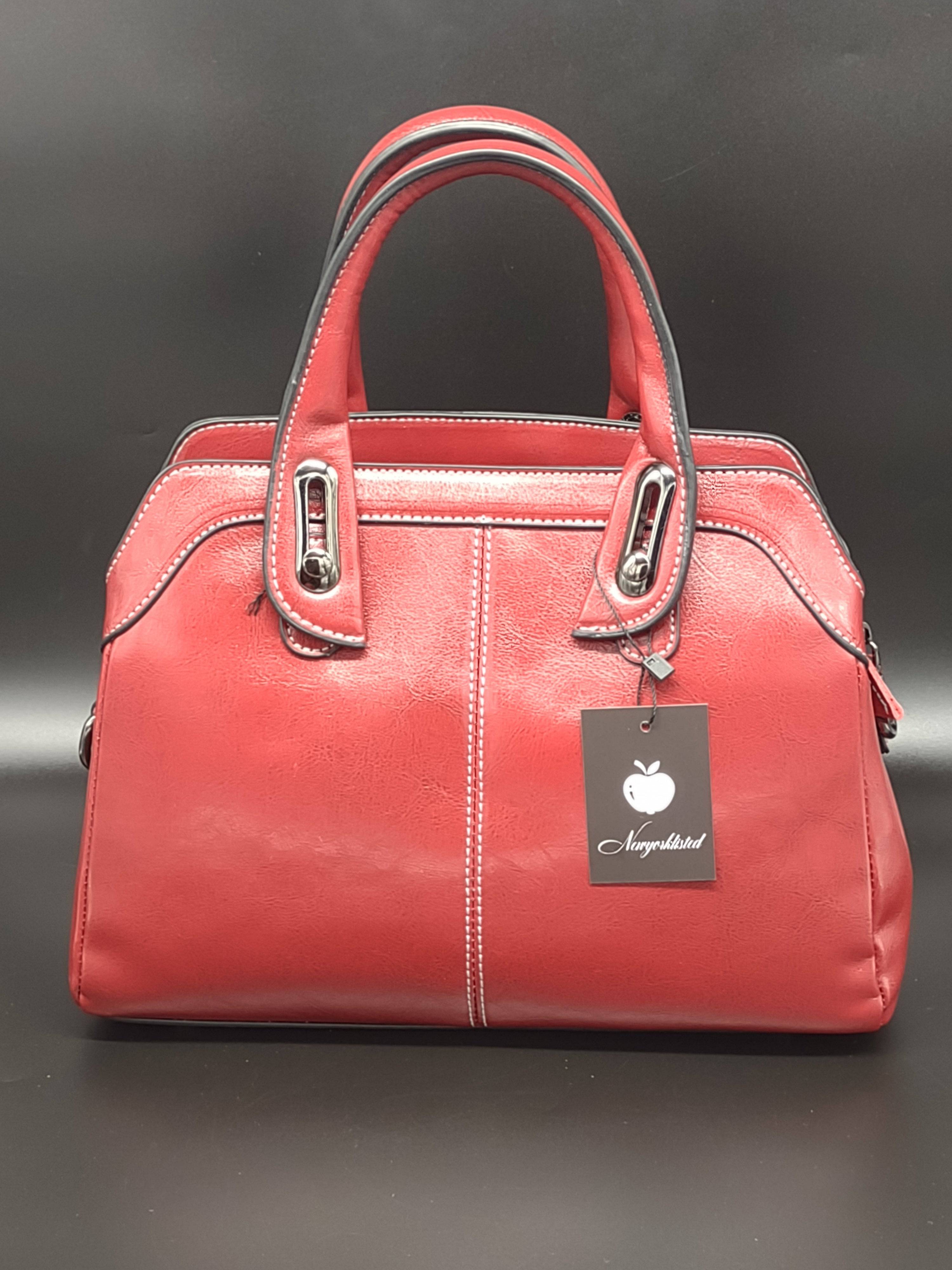 NEWYORKLISTED -Fantastic Red Leather Handbag - The Emily! - NEWYORKLISTED