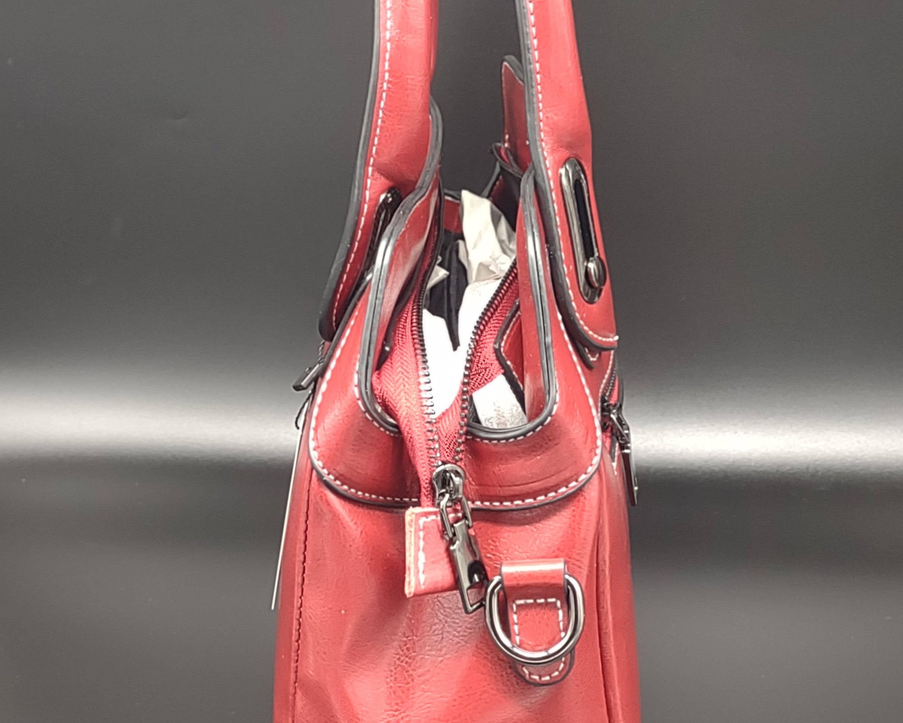 NEWYORKLISTED -Fantastic Red Leather Handbag - The Emily! - NEWYORKLISTED