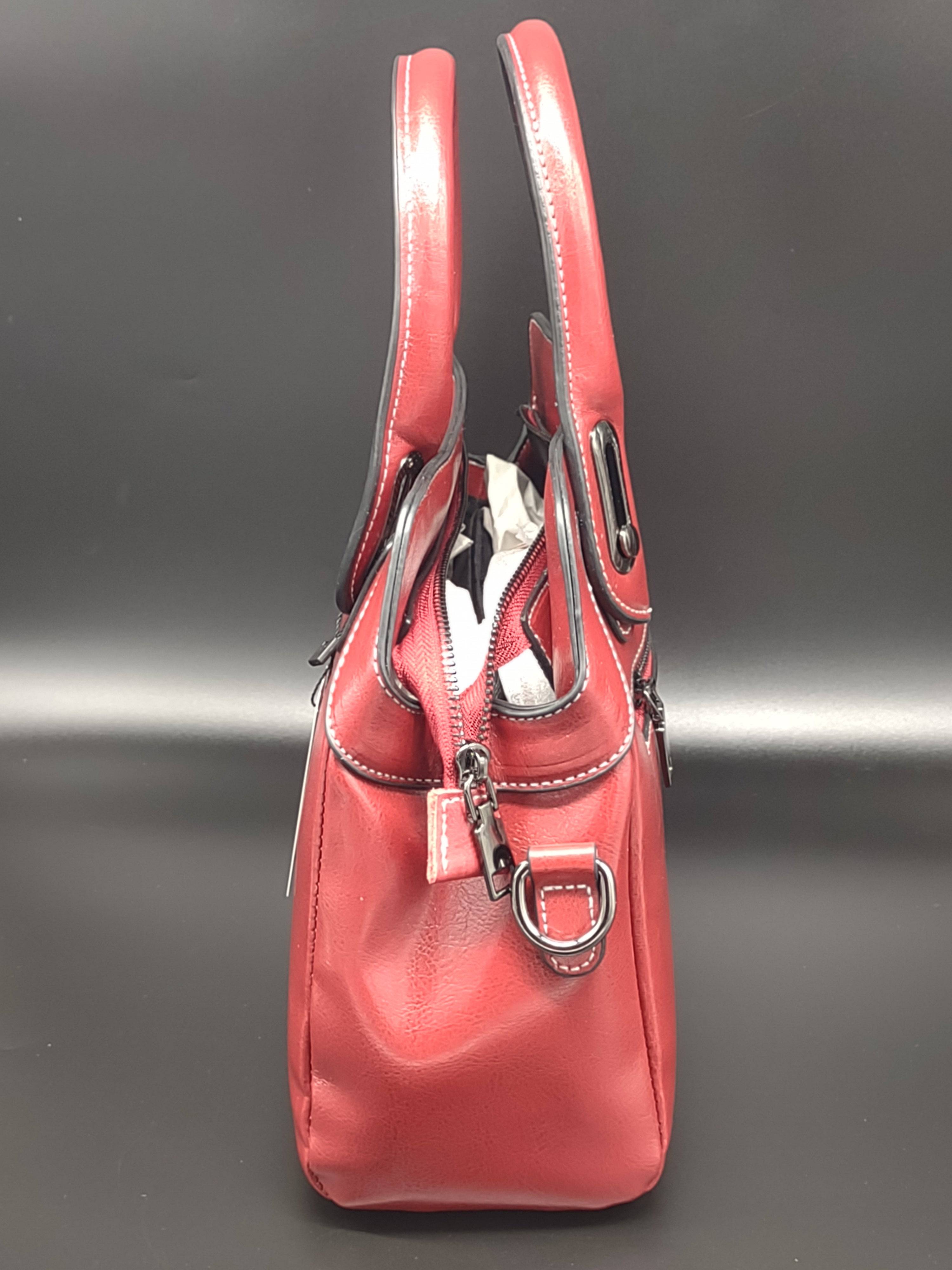 NEWYORKLISTED -Fantastic Red Leather Handbag - The Emily! - NEWYORKLISTED