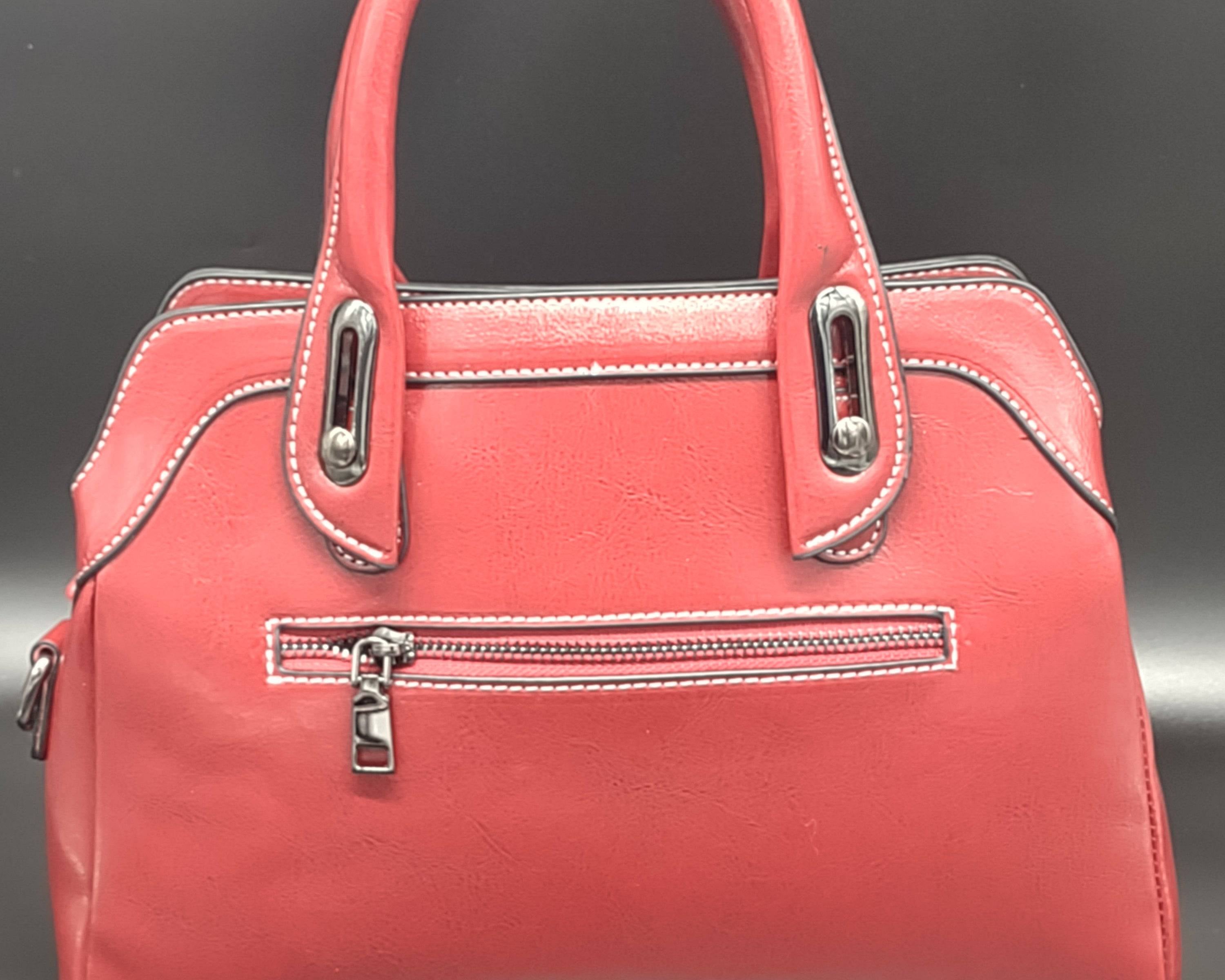 NEWYORKLISTED -Fantastic Red Leather Handbag - The Emily! - NEWYORKLISTED