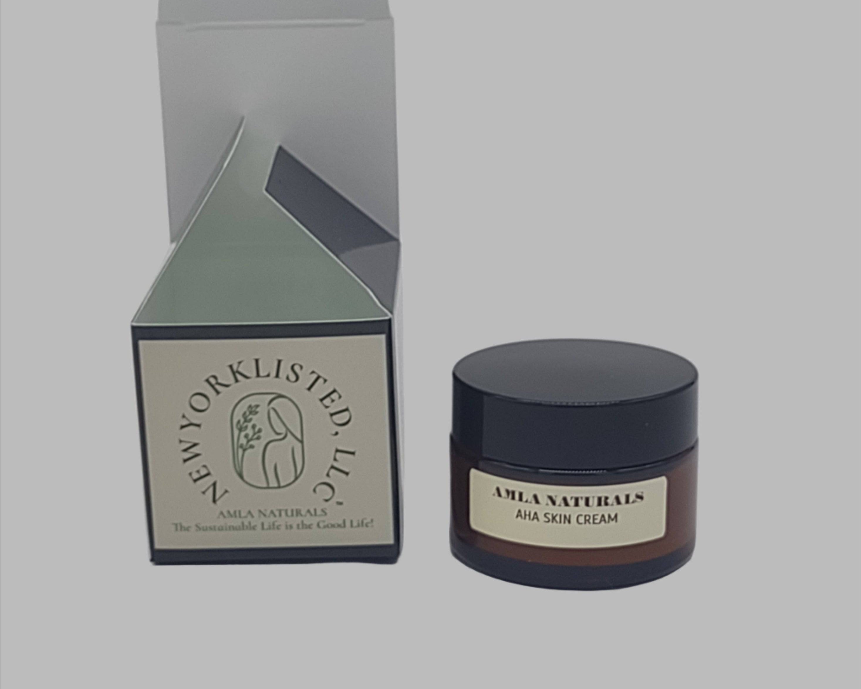 AMLA NATURAL AHA SKIN CREAM 1oz. Jar with AMLA NATURALS BOX