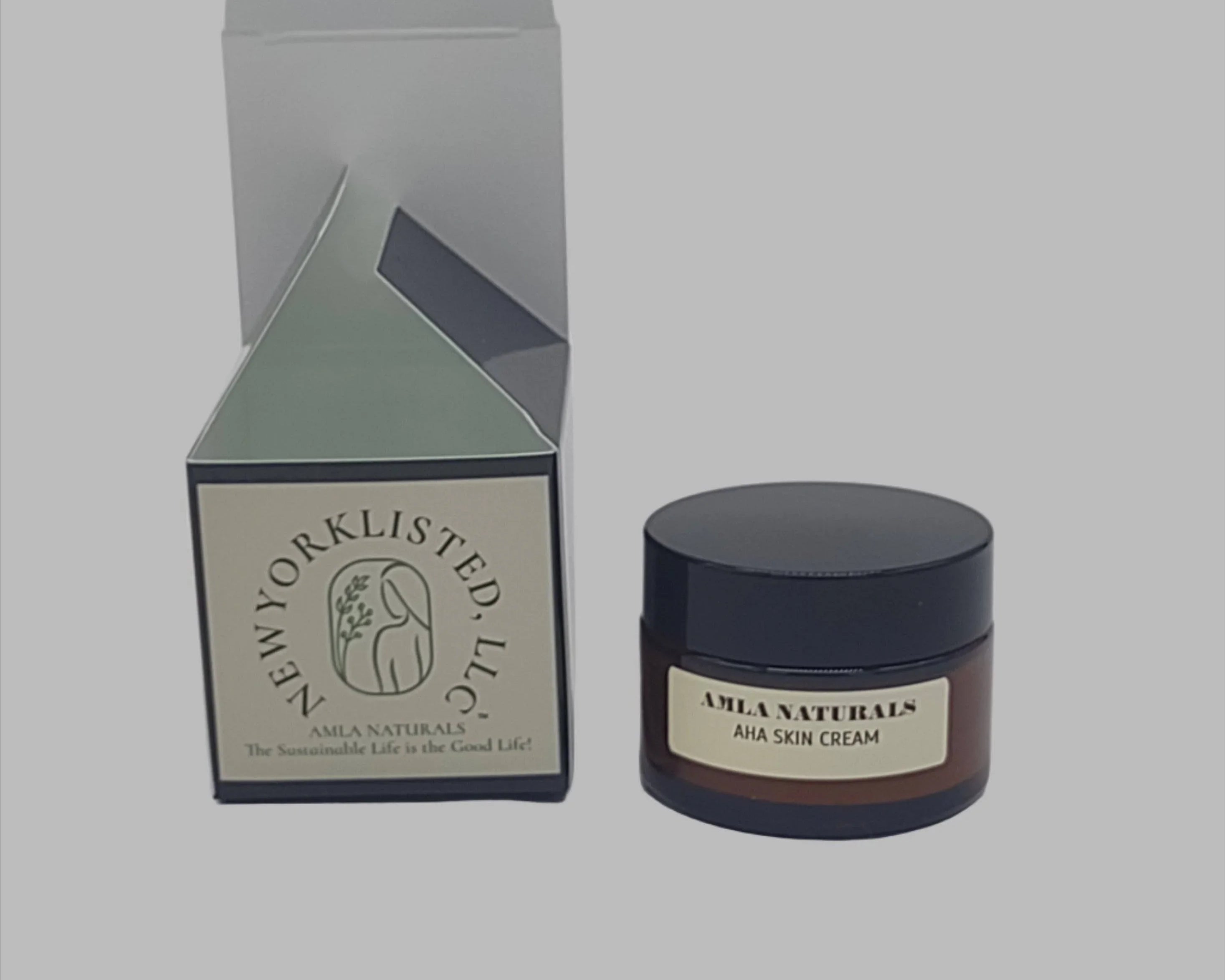AMLA NATURAL AHA SKIN CREAM 1oz. Jar with AMLA NATURALS BOX