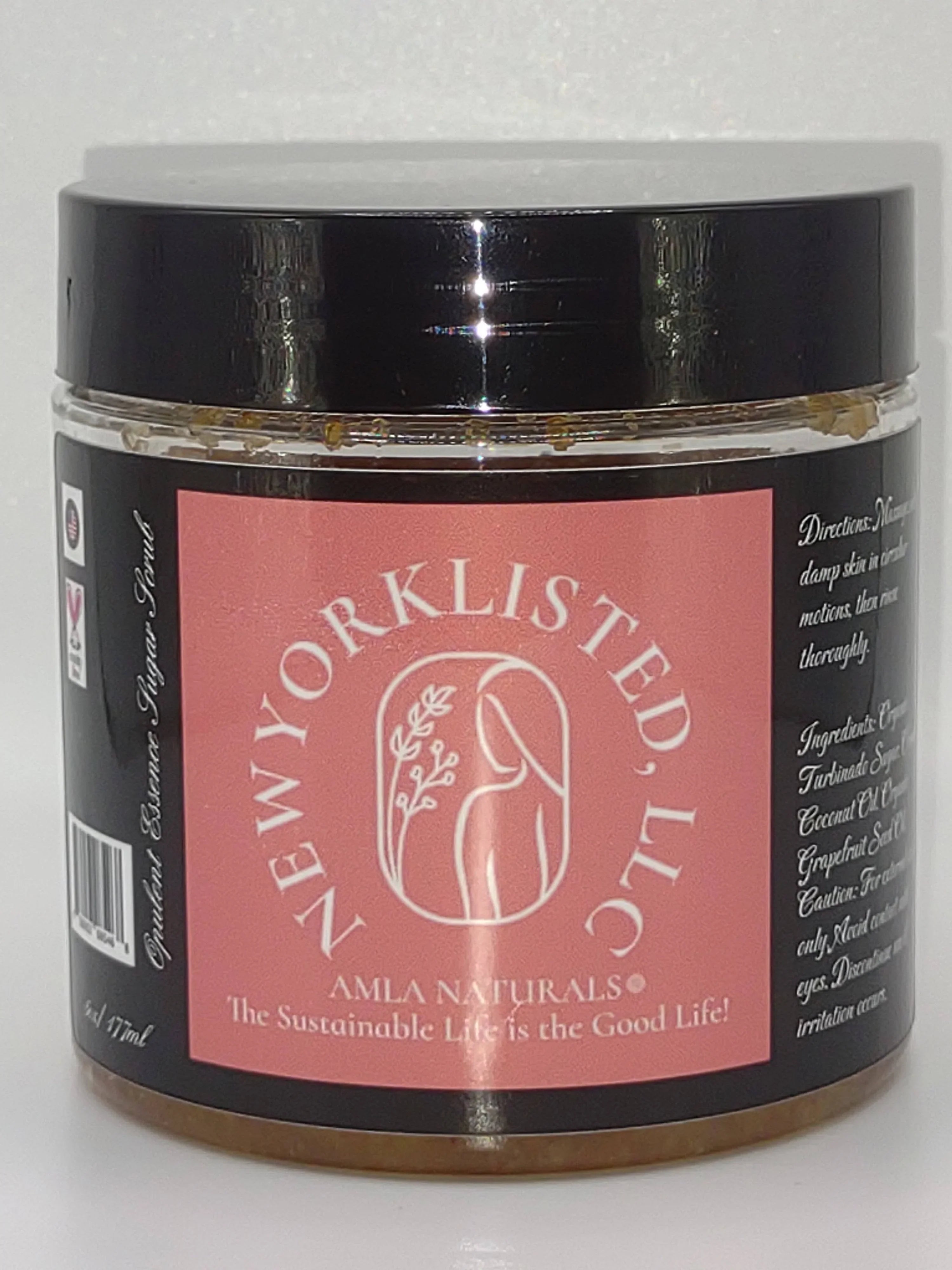 AMLA NATURALS Opulent Essence Sugar Scrub - Three Simple Organic Ingredients! - NEWYORKLISTED