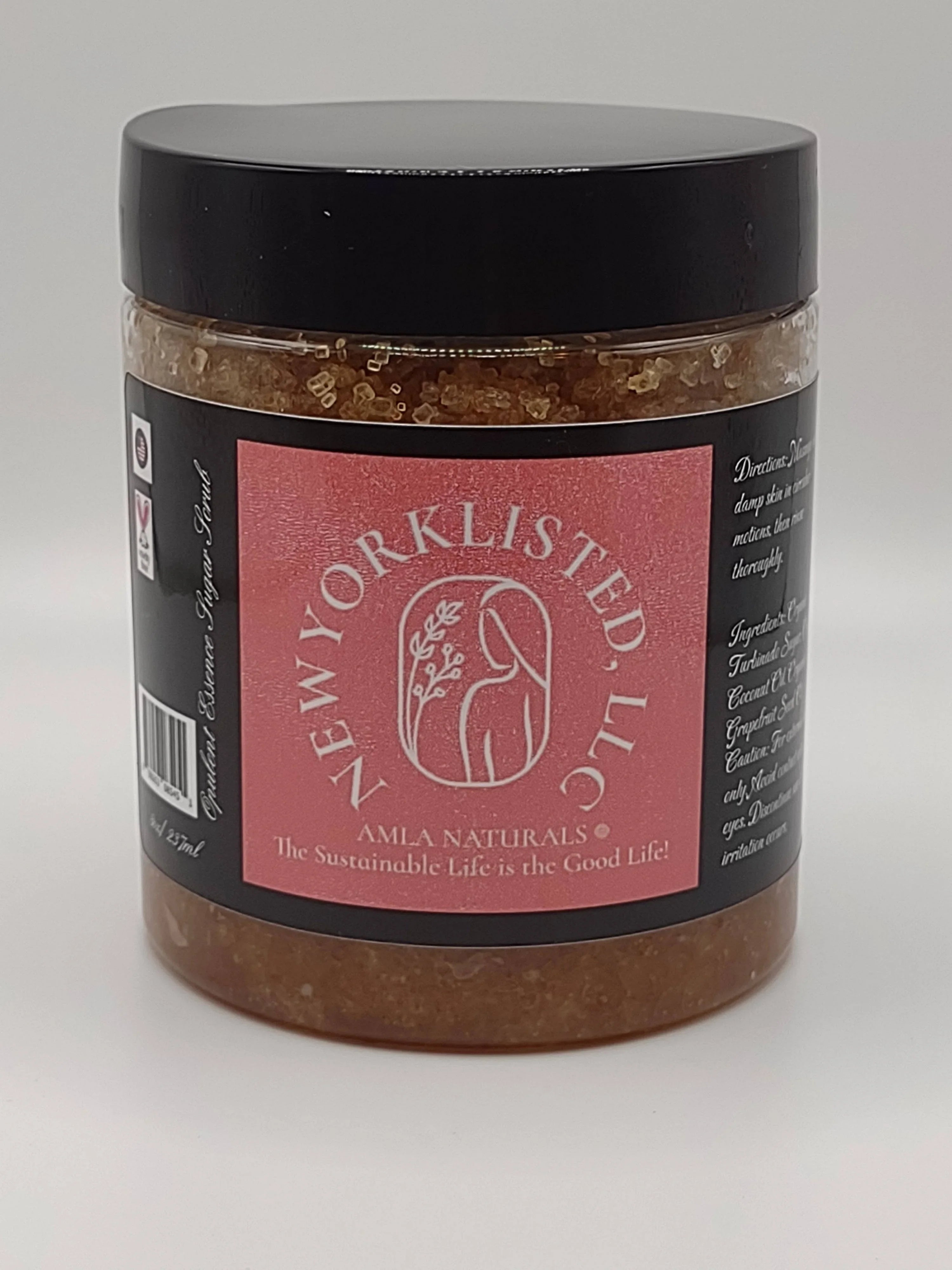 AMLA NATURALS Opulent Essence Sugar Scrub - Three Simple Organic Ingredients! - NEWYORKLISTED