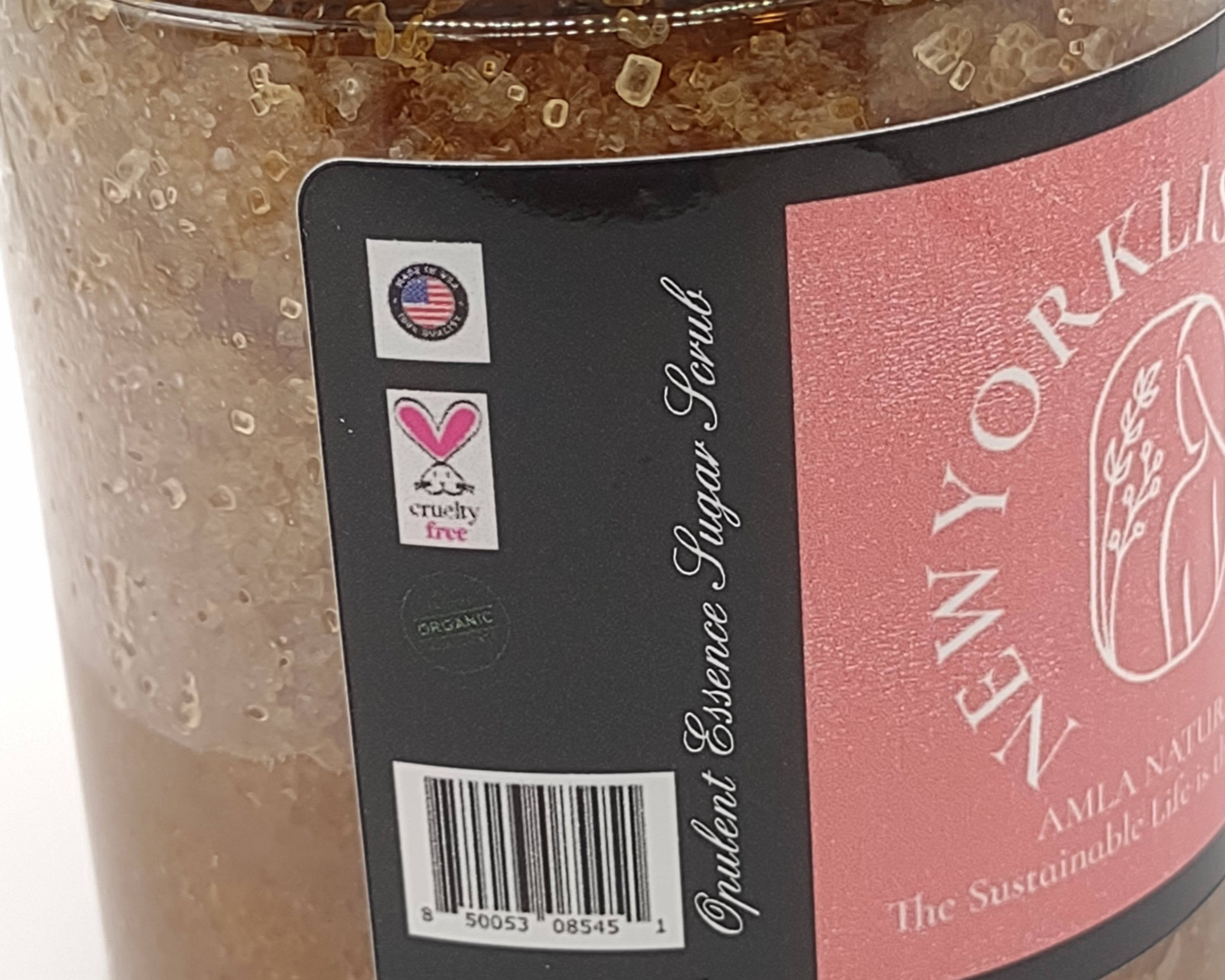 AMLA NATURALS Opulent Essence Sugar Scrub - Three Simple Organic Ingredients! - NEWYORKLISTED