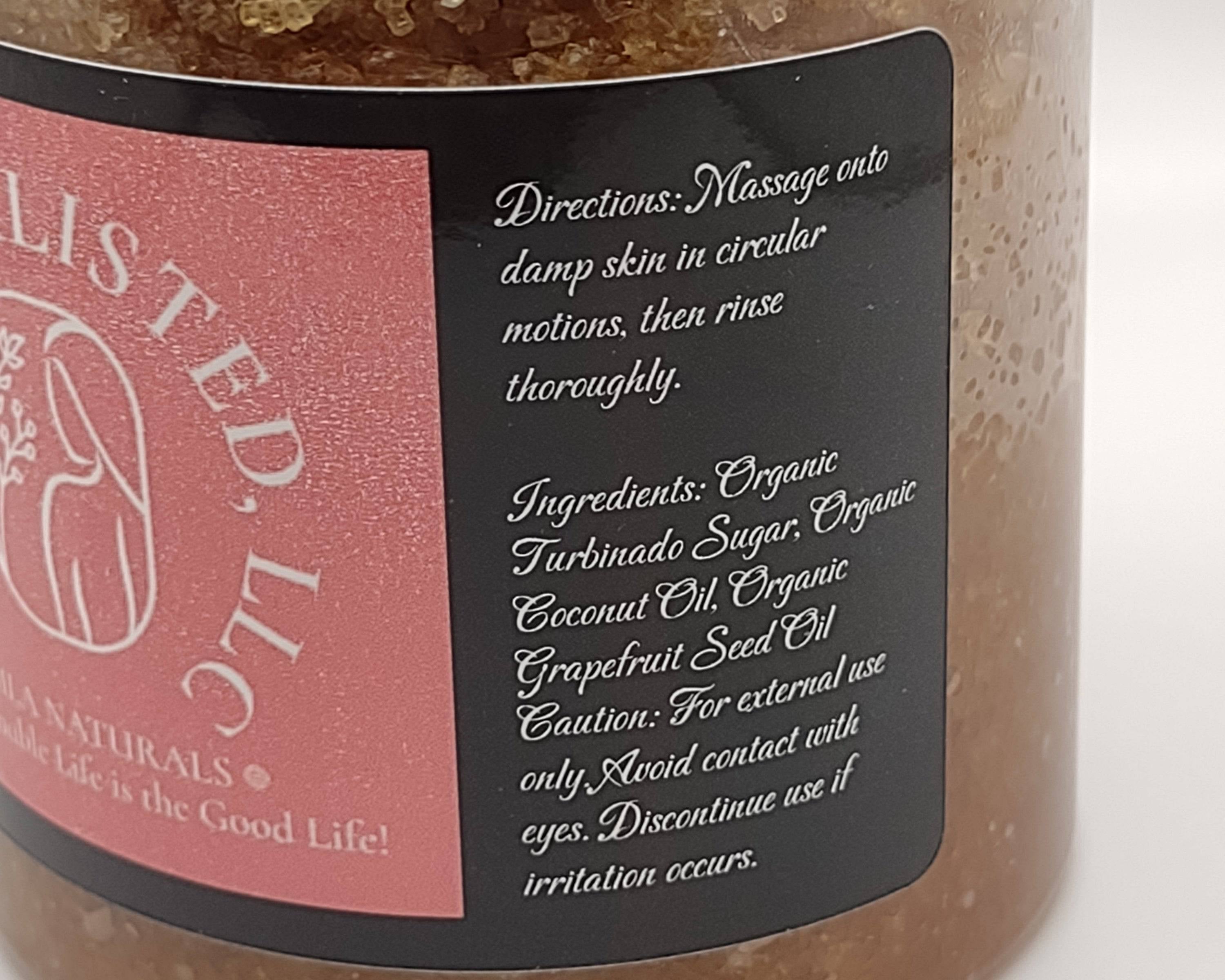 AMLA NATURALS Opulent Essence Sugar Scrub - Three Simple Organic Ingredients! - NEWYORKLISTED